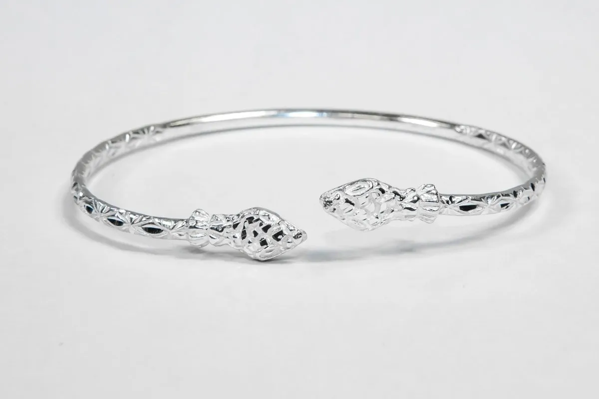 Light Snake Bangle with Calypso Pattern