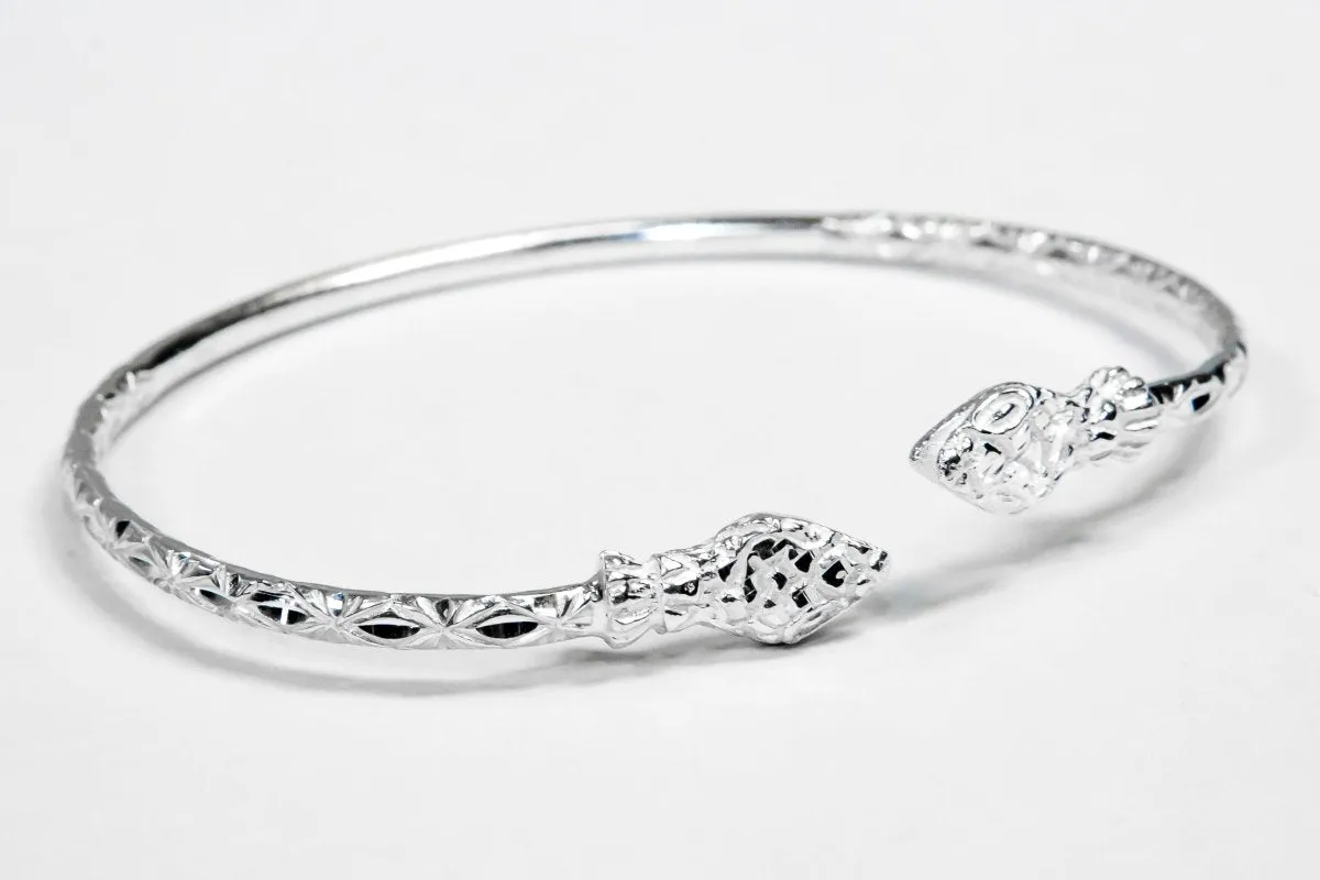 Light Snake Bangle with Calypso Pattern