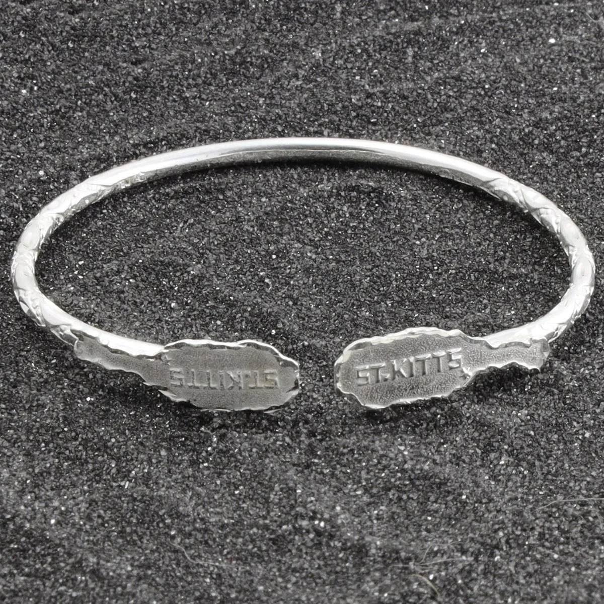 Light St. Kitts Map Bangle with Diamante Pattern