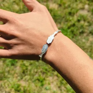 Light St. Kitts Map Bangle with Diamante Pattern
