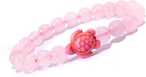 LUBINGSHINE Sea Shark Turtle Bracelet, Animal Elastic Natural Stone Beaded Bracelets for Animal Lover, Friendship Couple Animal Bracelets for Birthday Festival Gifts