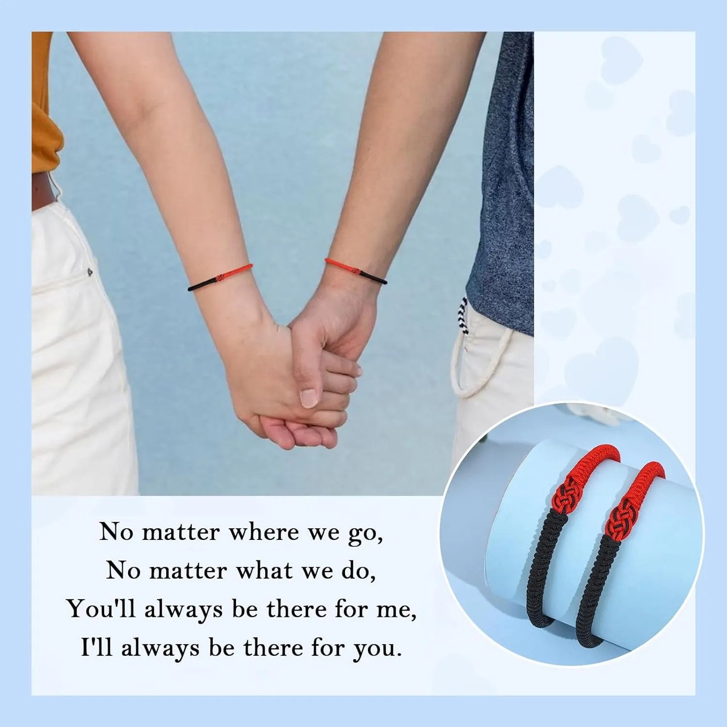 Matching Bracelets for Couple Anniversary Birthday Christmas Him and Her Long Distance Relationship Bracelets for Girlfriend Boyfriend Husband Wife