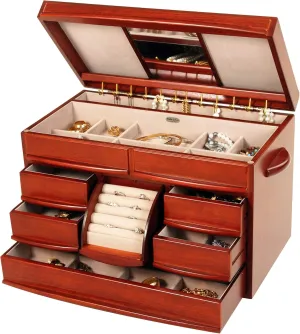Mele & Co. Empress Wooden Jewelry Box, Ring, Necklace, and Earring Organizer