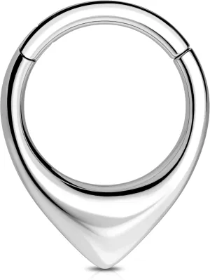 Melighting 16G Septum Rings, 8/10 mm Septum Jewelry, Clicker Septum Nose Piercing Hoop, Stainless Steel 316L Hinged Segment Daith Piercing Jewelry for Women