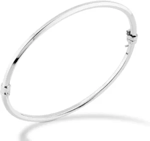 Miabella 925 Sterling Silver Italian Oval Hinged Bangle Bracelet for Women/Made in Italy