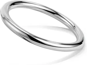 Minimalism Women Men 925 Sterling Silver Bracelet Width 7-8MM Diameter 60-65 mm Solid Smooth On Bangle Cuff Fashion Fine Jewelry Gifts