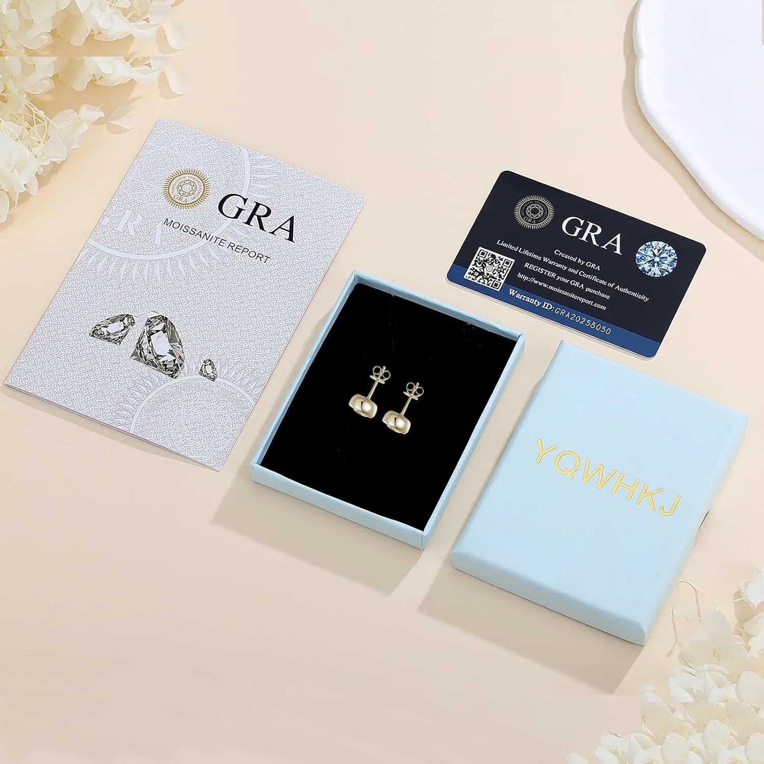 Moissanite Stud Earrings for Women,Sterling Silver Bezel Set 1-2 Carat Stud Earrigs Jewelry Gifts For Christmas Bithday