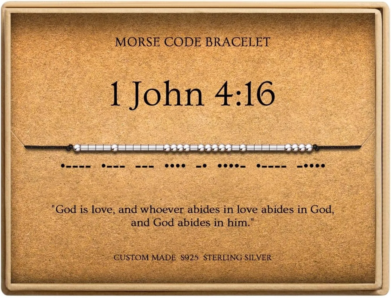 Morse Code Bracelets for Women, Christian Bible Verse Bracelets, Scripture S925 Sterling Silver Inspirational Faith Jewelry, Religious Gifts for Women