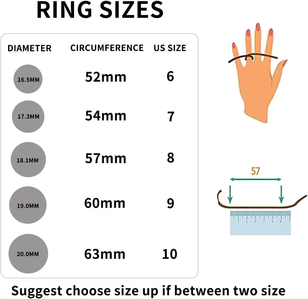 MUCAL Fidget Rings for Anxiety 8pcs Stainless Steel Spinner Ring Anti Anxiety Ring Spinning Moon Star Cool Stress Relieveing Rings for Women Men