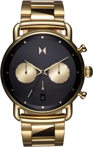 MVMT Blacktop II Analog Watch - Vintage Chronograph - Water-Resistant 5 ATM/50 Meters - Premium Minimalist Men's Watch - Stainless Steel - 42mm & 47mm