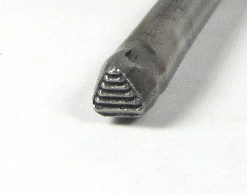Native American 25, Steel Stamp, tribal design, Southwest silver, 4 x 4 mm