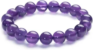 Natural Amethyst or Citrine Crystal Bracelet - Healing Gemstone Jewelry, Handmade Gift for Mom, Dad, Wife & Husband, Ideal for Mothers Day & Fathers Day, Unisex Gift for Women & Men