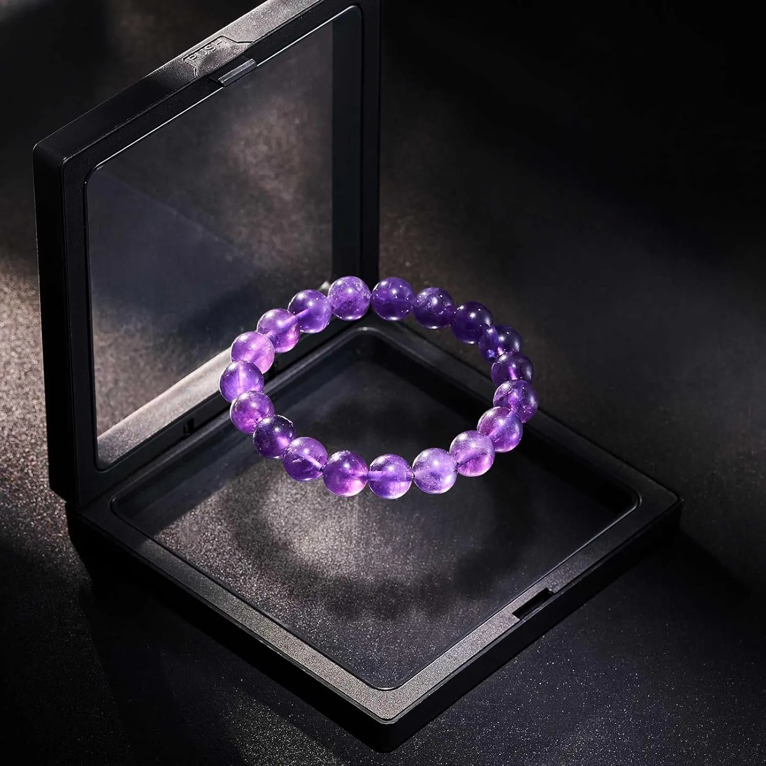 Natural Amethyst or Citrine Crystal Bracelet - Healing Gemstone Jewelry, Handmade Gift for Mom, Dad, Wife & Husband, Ideal for Mothers Day & Fathers Day, Unisex Gift for Women & Men