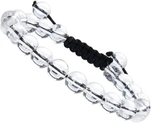 Natural Healing Power Gemstone Crystal Beads Bracelet Unisex Adjustable Macrame stretch Bracelets Tiger Eye Amazonite Amethyst Energy Power beaded Bracelets Jewelry 8mm