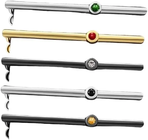 New 2025 1 Piece Classic Men Tie Pin Clips of Casual Style Tie Clip Fashion Jewelry Exquisite Wedding Tie Bar Silver and Golden Color Jewelry Fashion Accessories Creative Gift
