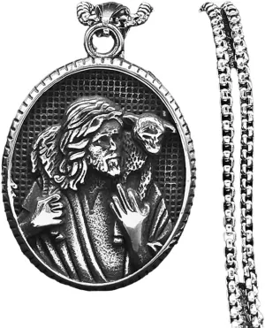 New 2025 Arrival Exquisite Jesus Sheep Medal Pendant Animal Necklace For Men Vintage Stainless Steel Catholic Necklaces Hip Hop Jewelry With For You Fashion Accessories Creative Gift