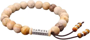 New 2025 Handmade Tibetan Buddhist Om Prayer Bracelets Men Women Natural Stones Transfer Beads Six-Character Mantra Lucky Bangles With For You Jewelry Fashion Accessories Creative Gift