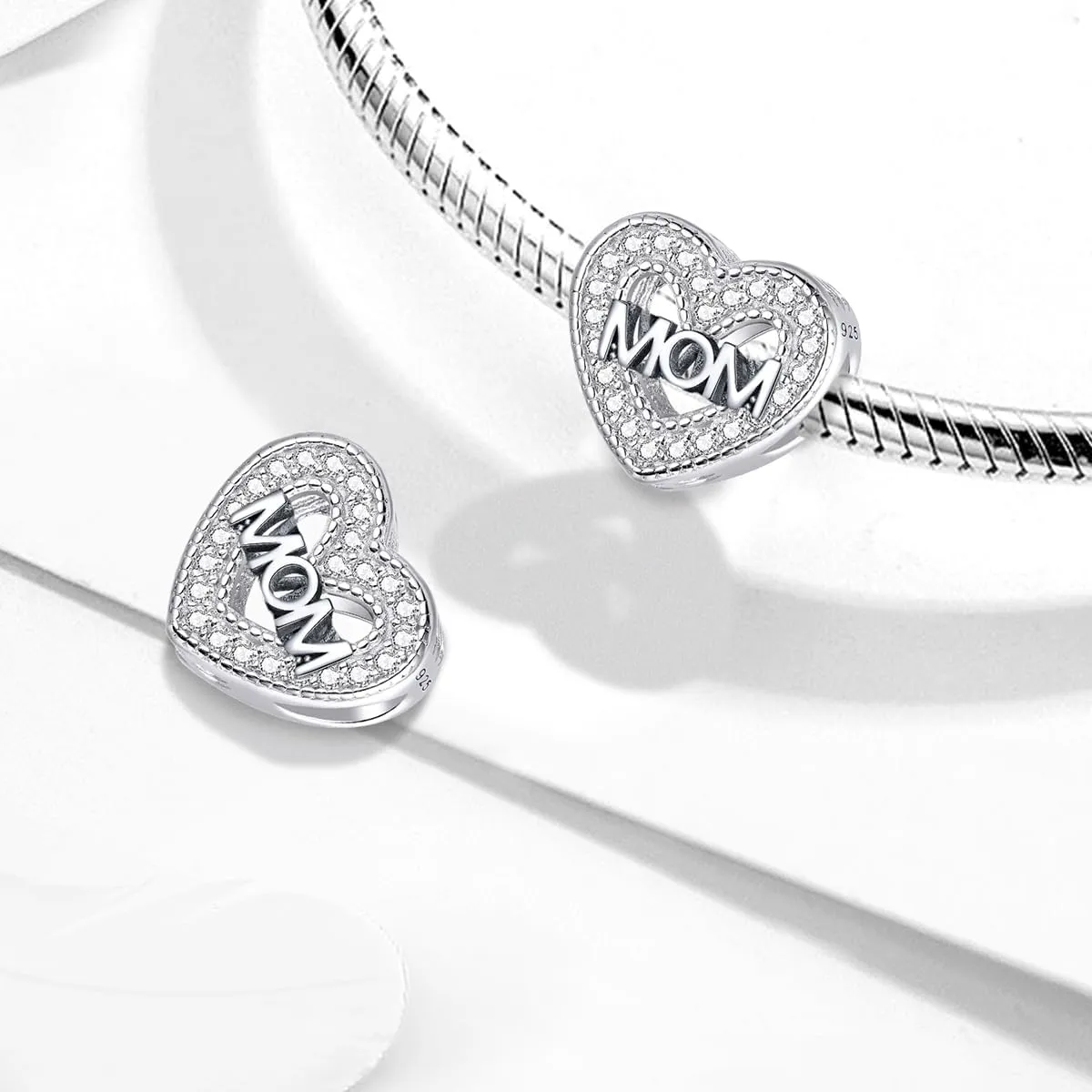 Newsoul 925 Silver Charms for Necklaces and Bracelets Angel Wings Dangle Pendants Cat Dog Elephant Beads Jewelry Charms Gifts for Women