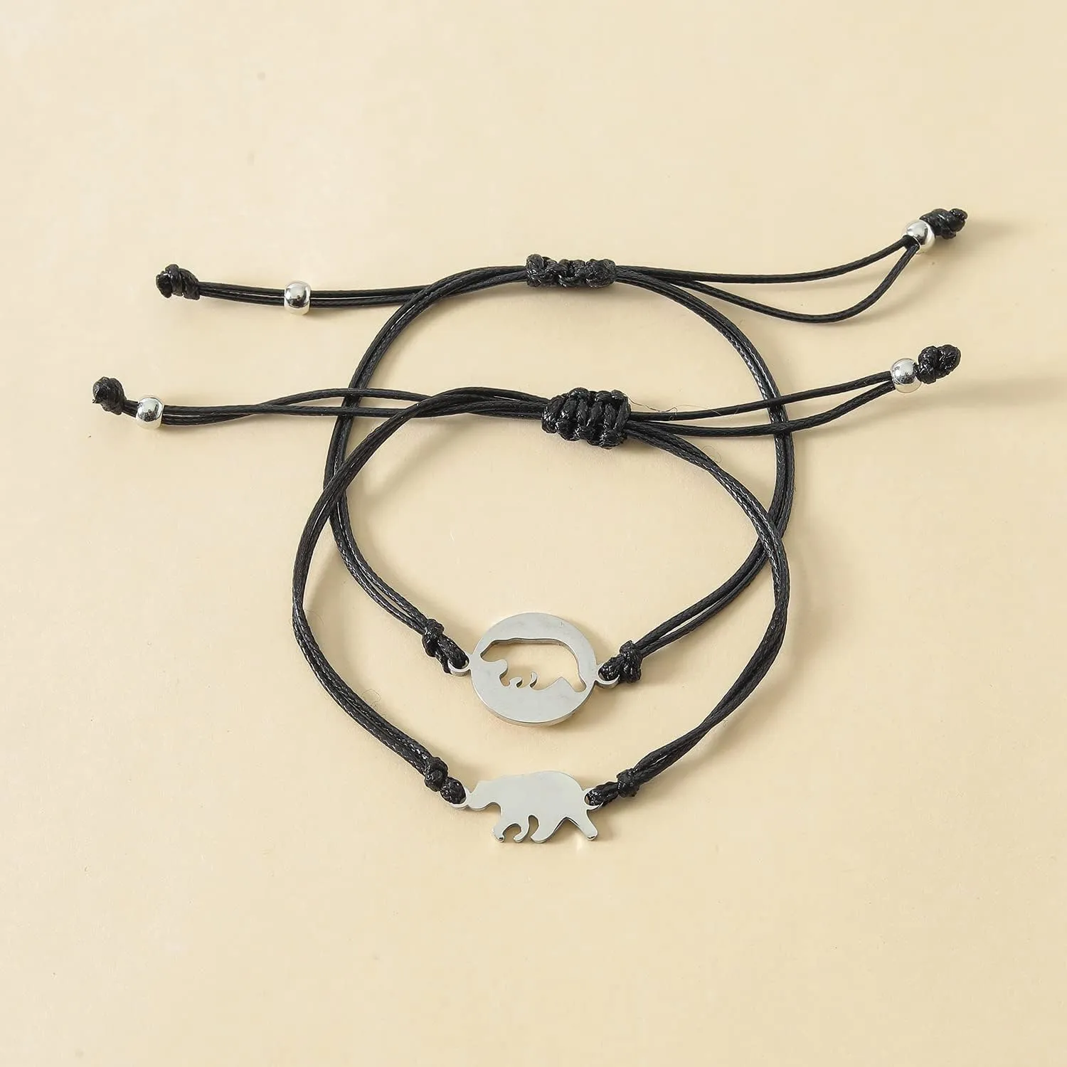 NIQIPOK Back to School Bracelet Mommy and Me Matching Heart Wish Bracelets Set for Mother Daughter Kindergarten Bracelet,Adjustable First Day of School Bracelets Jewelry