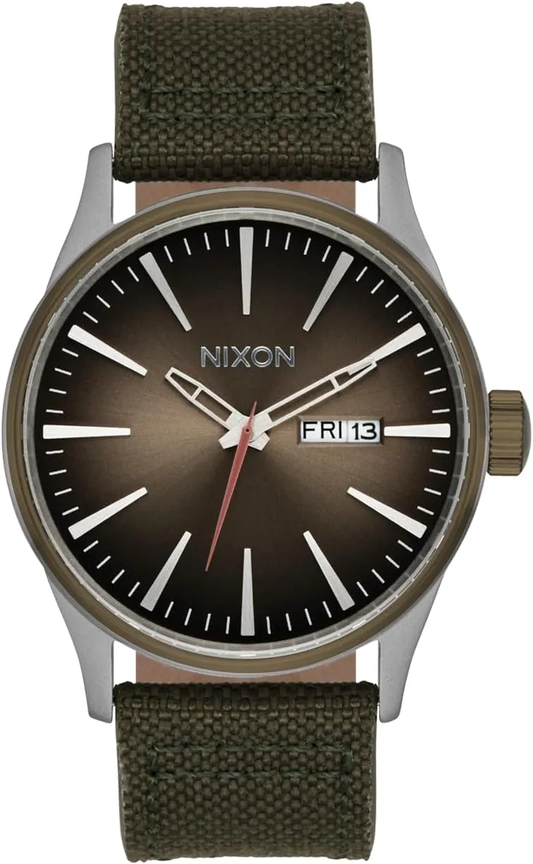 NIXON Sentry Nylon A1393-100m Water Resistant Men's Analog Classic Watch (42mm Watch Face, 23mm Cordura Nylon Band)