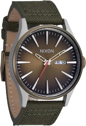 NIXON Sentry Nylon A1393-100m Water Resistant Men's Analog Classic Watch (42mm Watch Face, 23mm Cordura Nylon Band)