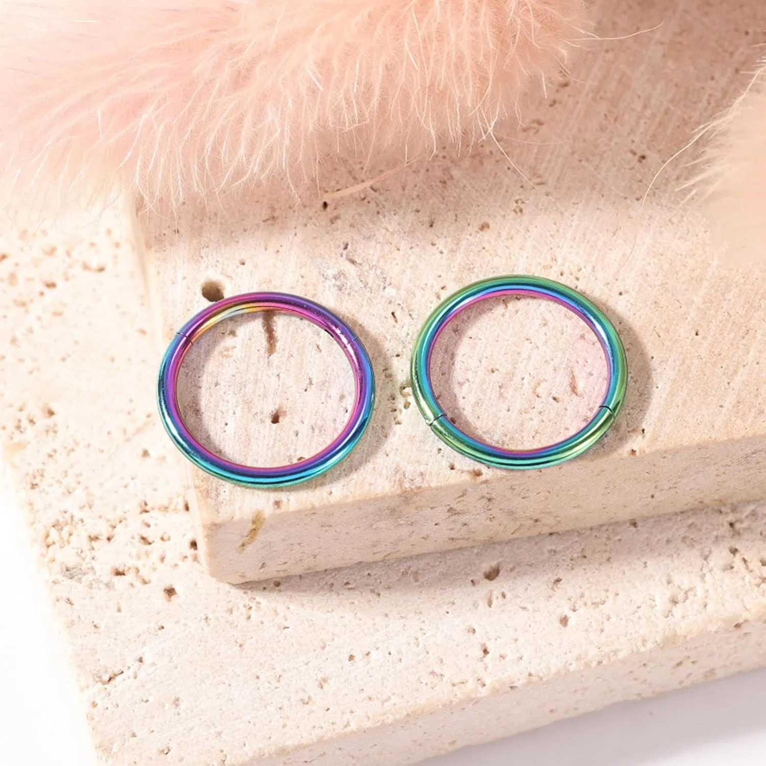 Nose Rings Hoop,316L Surgical Steel Hypoallergenic Septum Rings,20g 18g 16g 14g Gauge Helix Rook Piercing Jewelry Cartilage Hoop Earring for Women