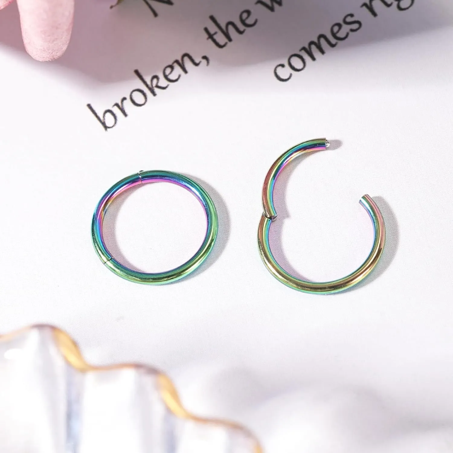 Nose Rings Hoop,316L Surgical Steel Hypoallergenic Septum Rings,20g 18g 16g 14g Gauge Helix Rook Piercing Jewelry Cartilage Hoop Earring for Women