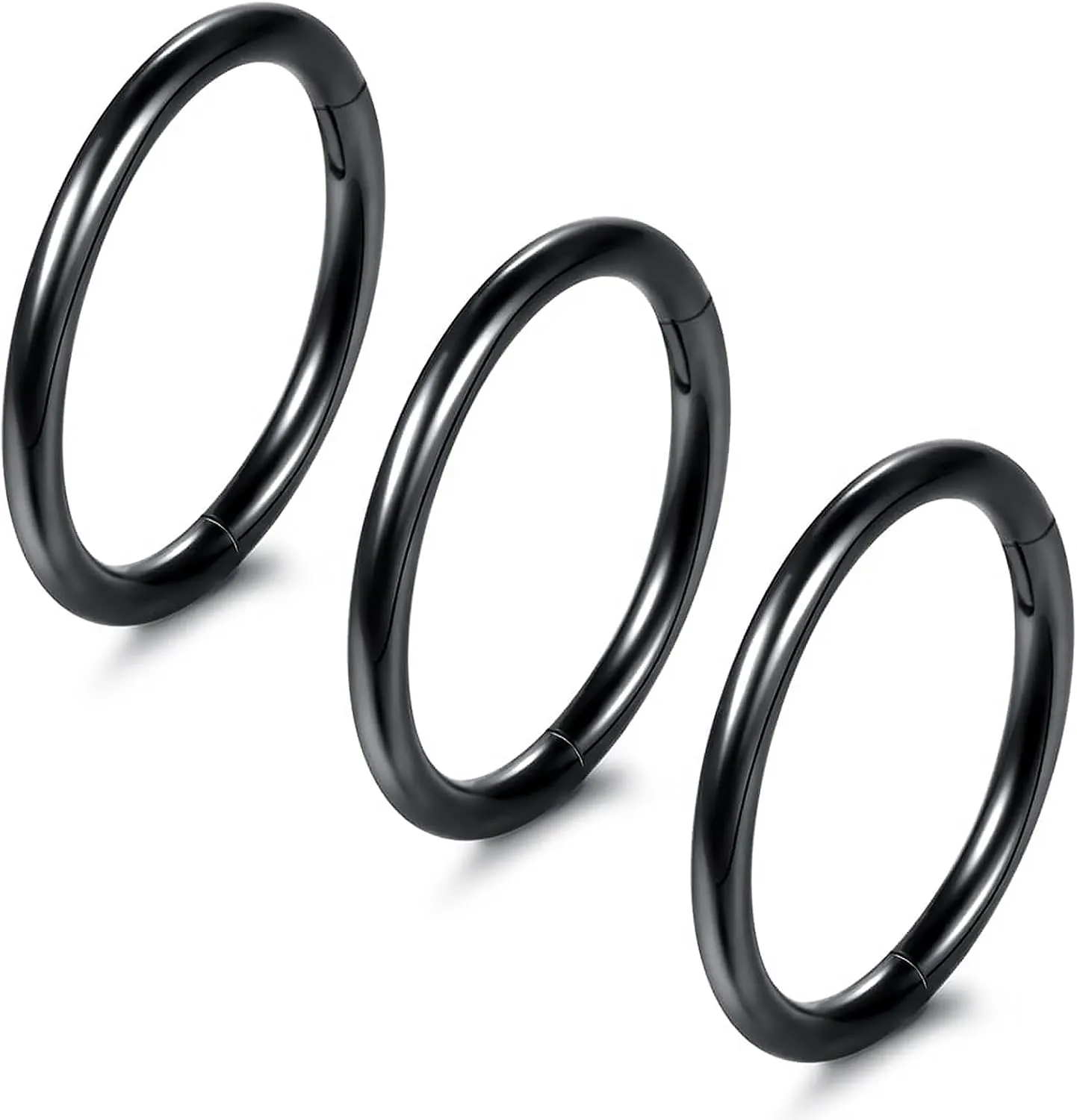 Nose Rings Hoops for Women Men 14G 16G 18G 20G Septum Jewelry 316L Surgical Steel Hinged Segment Ring Body Piercing Nose Hoop Lip Rings Nose Helix Cartilage Rook Earrings