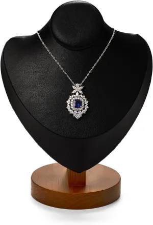 Oirlv Solid Wood Necklace Display Bust Necklace Display Stand