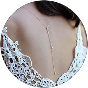 Olbye Back Necklace Pearl Backdrop Necklaces Body Chain Jewelry for Women and Girls Bridal Jewelry