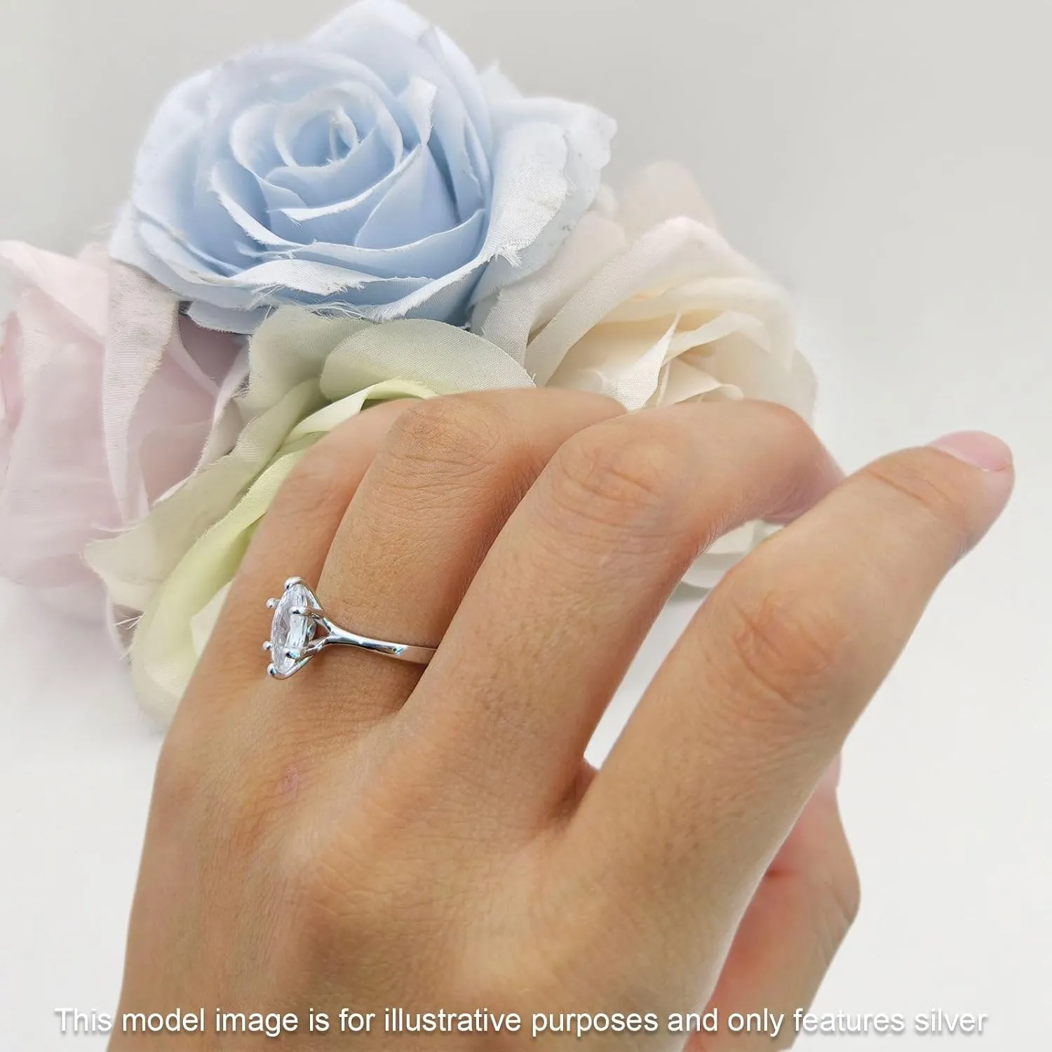 OMRANII Marquise Shape 6X12 Solitaire Ring Vintage Style Cubic Zirconia Wedding Engagement Ring Solid 925 Sterling Silver