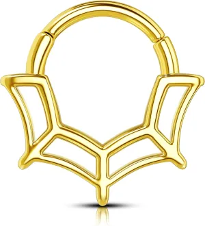OUFER 16G Spider Web Septum Jewelry, Halloween Daith Piercing Jewelry, 316L Surgical Steel Daith Helix Earrings For Women, Men's Septum Nose Rings