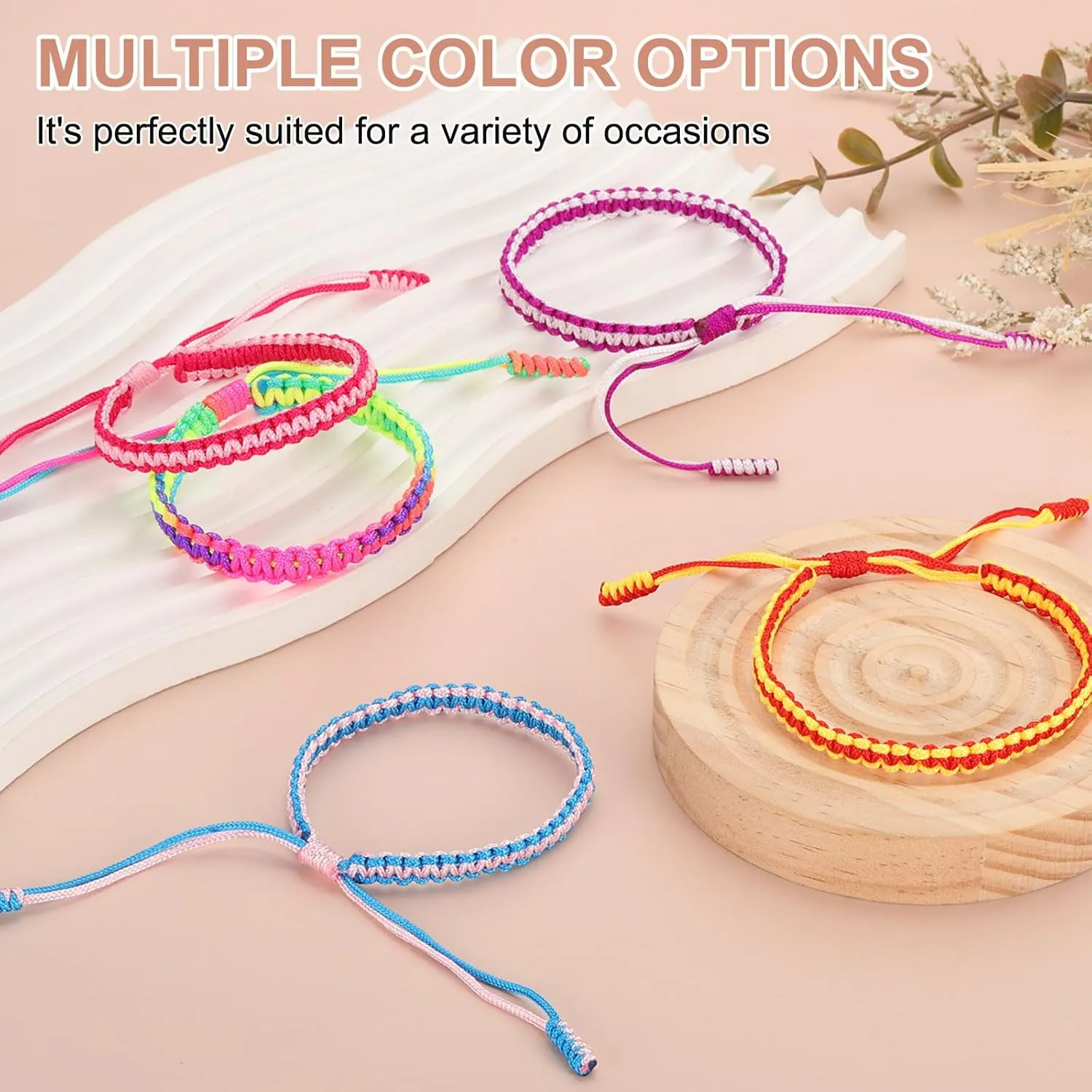 PATIKIL Braided Bracelet, Mens Women Tibetan String Bracelet Handmade Lucky Prayer Protection Rope Bracelet Adjustable Size for Gifts Anniversary Family