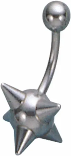 Pierced Owl 14GA 316L Stainless Steel Spike Ball Belly Button Ring