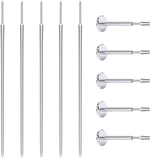 Piercing Taper 16G 18G 20G Piercing Needles Surgical Steel or titanium threadles Push in and Internal thread Nose Lip Septum Rings Stud Earrings Eyebrow Tragus Piercing Jewelry