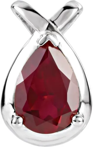 Platinum 10x7mm Pear Shape Pendant With Bail Fine Jewelry for Women Gifts for Her (Mounting Only, Not All Stones Included)