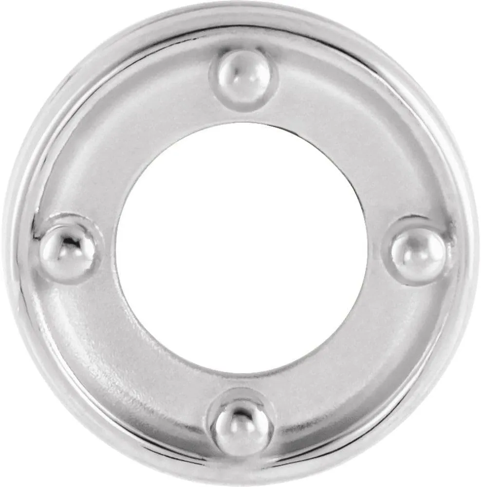 Platinum 7.4mm Round Shape Slide Pendant Fine Jewelry for Women Gifts for Her (Mounting Only, Not All Stones Included)