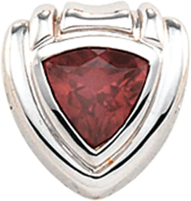 Platinum 7mm Trillion Triangle Shape Slide Pendant Fine Jewelry for Women Gifts for Her (Mounting Only, Not All Stones Included)