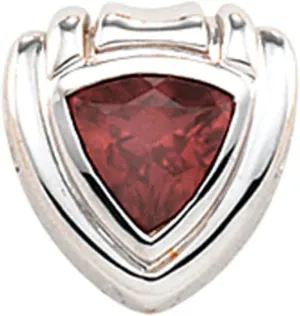 Platinum 7mm Trillion Triangle Shape Slide Pendant Fine Jewelry for Women Gifts for Her (Mounting Only, Not All Stones Included)