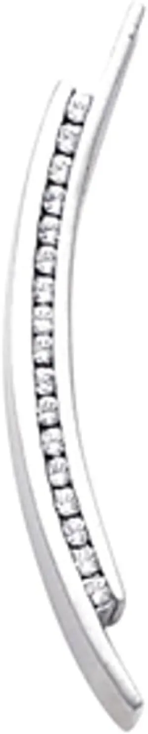 Platinum Round Shape Curvilinear Design Slide Pendant Fine Jewelry for Women Gifts for Her (Mounting Only, Not All Stones Included)