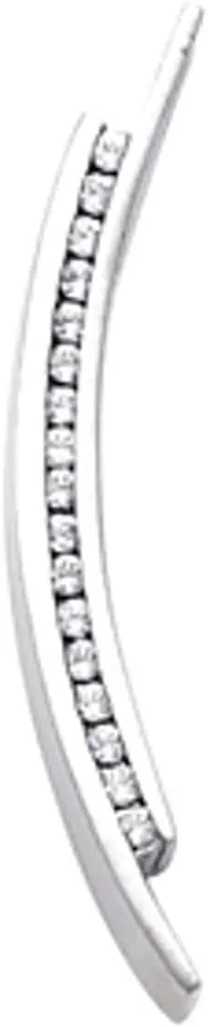Platinum Round Shape Curvilinear Design Slide Pendant Fine Jewelry for Women Gifts for Her (Mounting Only, Not All Stones Included)