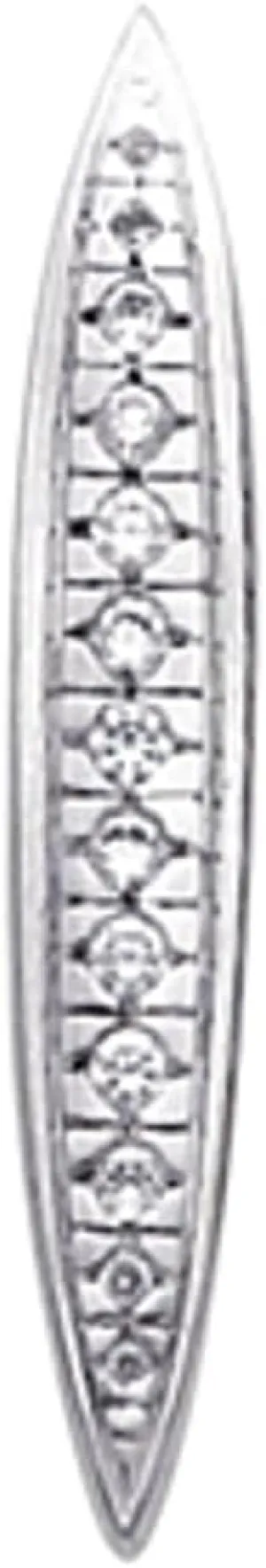 Platinum Round Shape Vertical Slide Pendant Fine Jewelry for Women Gifts for Her (Mounting Only, Not All Stones Included)