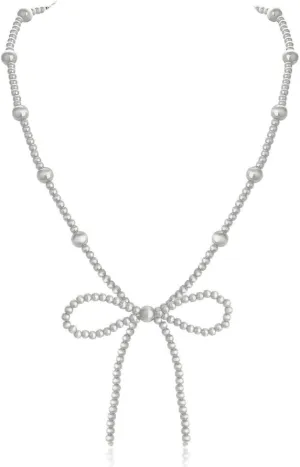 Practical Imitation Pearls Bowknot Necklace Western Styles Turquoise Jewelry for Women Cowgirl Fashion Accessory