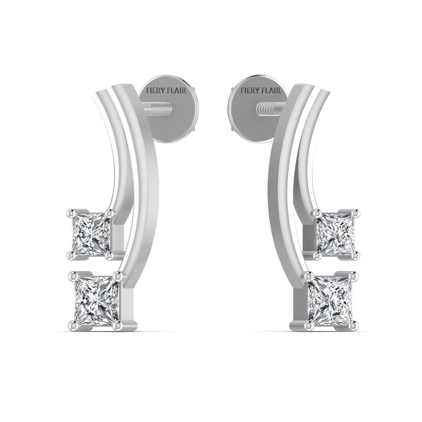 Princess Diamond Stud Earring