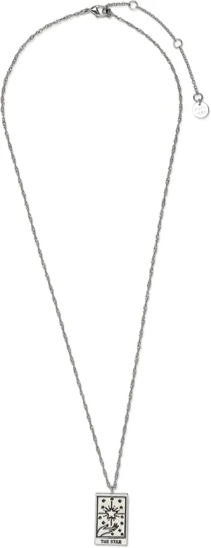 Pura Vida 18" Silver or Rose Gold Tarot Pendant Necklace - Handmade Statement Necklace with Silver or Rose Gold Chain - Long Necklaces, Boho Jewelry for Women - 3" Extender