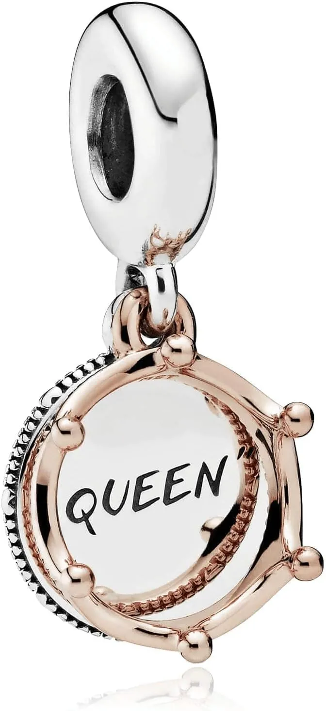 Queen Happy Birthday Hot Air Balloon Family Puppy Charm 925 Sterling Silver Charms for Bracelets and Necklaces Mother's Day Charms for Women