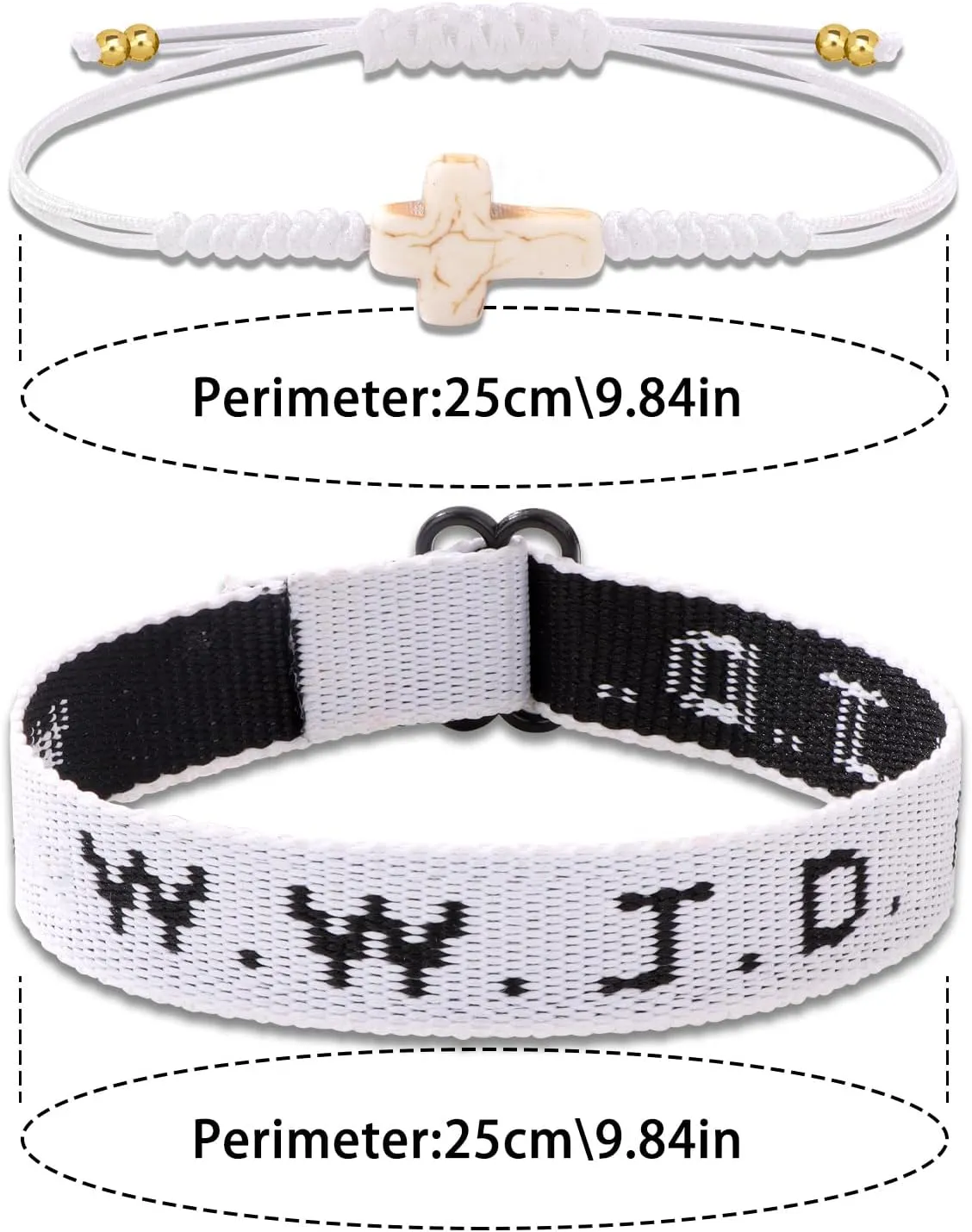 Raicegs WWJD Bracelet Cross String Bracelets for Women Men Christian Gift Jesus Bracelets Faith Religious Easter Christian Jewelry for Women