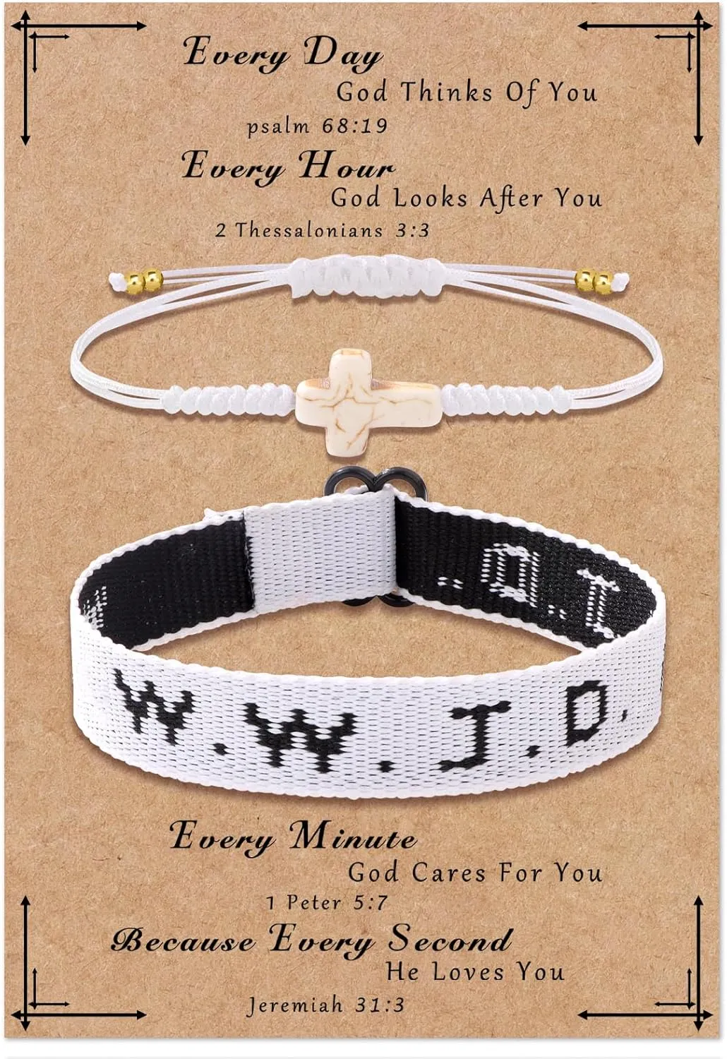 Raicegs WWJD Bracelet Cross String Bracelets for Women Men Christian Gift Jesus Bracelets Faith Religious Easter Christian Jewelry for Women