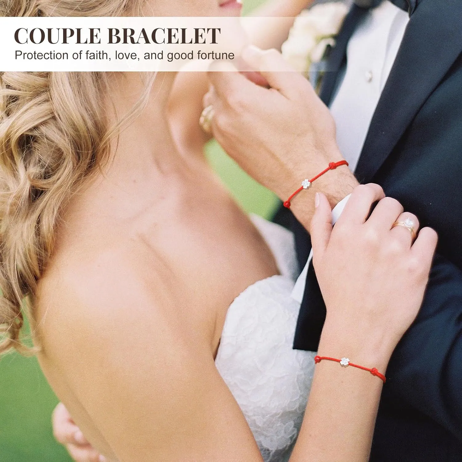 Red Black Bracelet 925 Sterling Silver Charm Clover Bracelet for Women Men - Matching Couple Bracelets | Best Friend Bracelets | Valentines Birthday Gifts, 4.7-8.7"