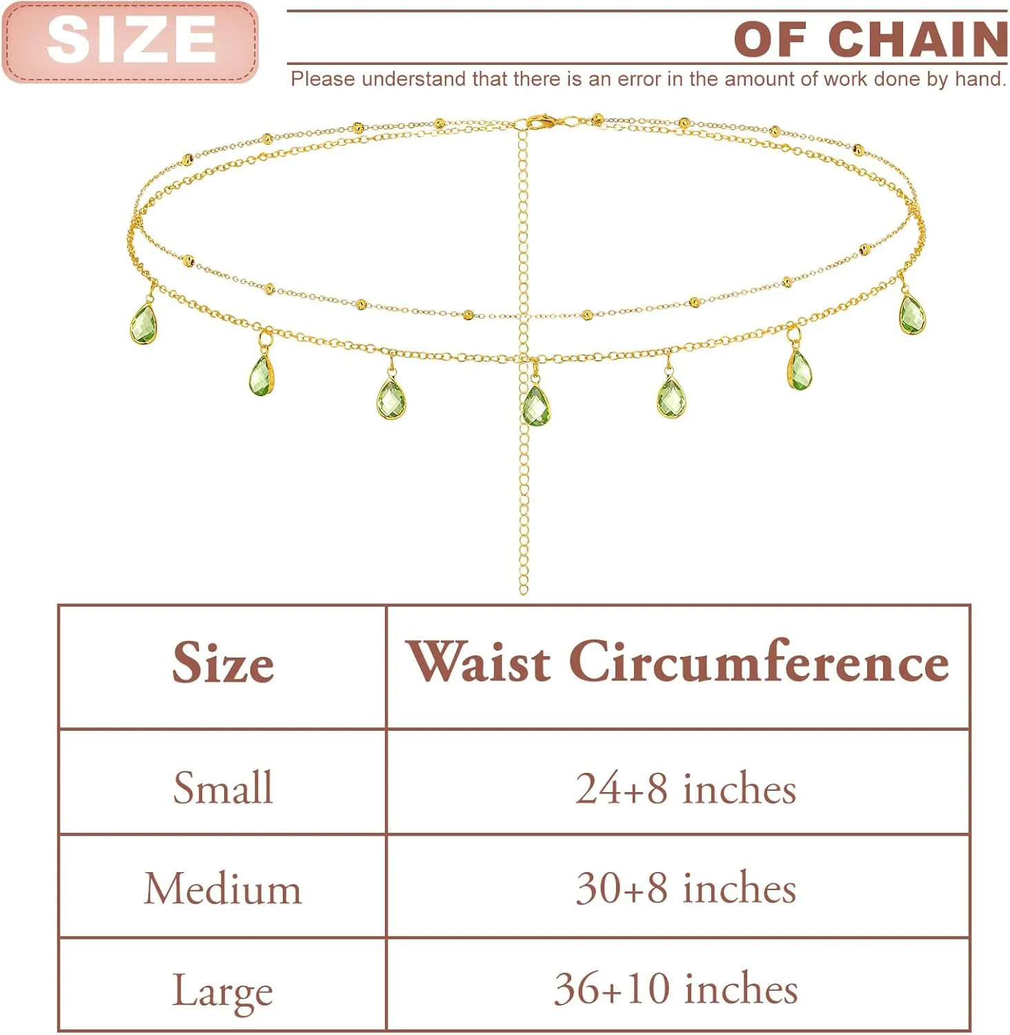 Rhinestone Belly Chain Gold Layered Crystal Waist Chains Adjustable Body Chain Body Jewelry Accessories for Women